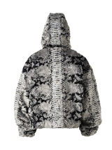 SNAKE FUR JACKET - GREY