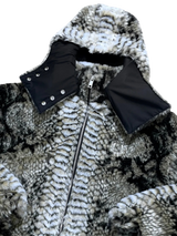 SNAKE FUR JACKET - BEIGE